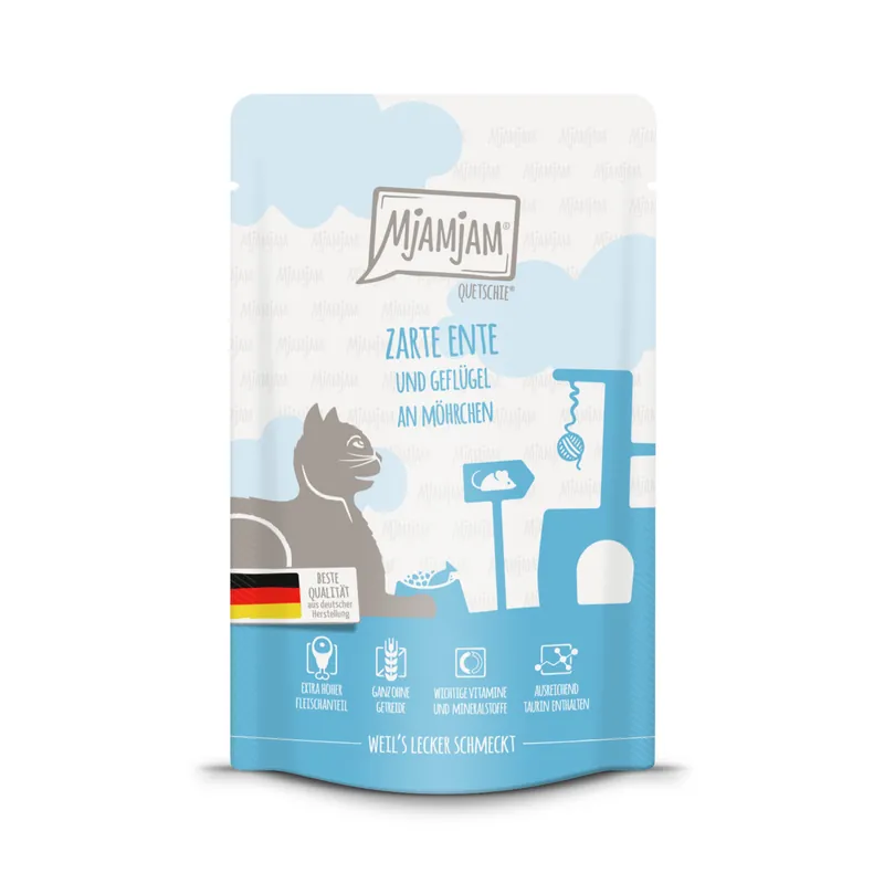 MJAMJAM Quetschies Ente/Geflügel/Möhrchen 125 g Sale